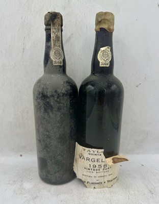 Lot 4 - 2 bottles 1958 Taylor Quinta de Vargellas LBV