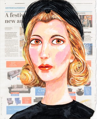 Lot 113 - Stella Vine (British b.1969), 'Jeanne Black Feather Hat', 2015