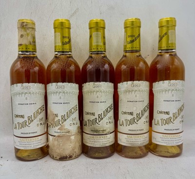 Lot 62 - 9 half-bottles 2001 Ch La Tour Blanche