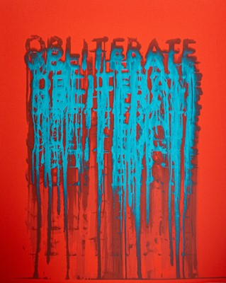 Lot 165 - Mel Bochner (American 1940-), 'Obliterate', 2018