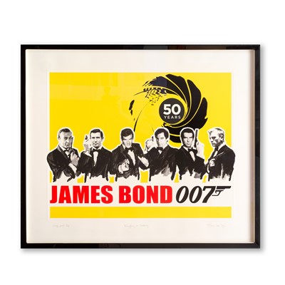 Lot 104 - James Hart Dyke (British 1966-), '50 Years Of James Bond (yellow)', 2012