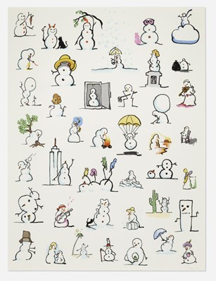 Lot 181 - Urs Fisher (Swiss 1973-), 'Snowmen', 2019