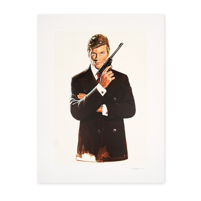 Lot 167 - Robert McGinnis (American 1926-2025), 'Roger Moore - 007 (Diamond Dust)'