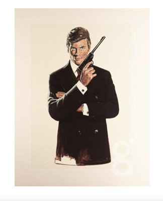 Lot 81 - Robert McGinnis (American 1926-2025), 'Roger Moore - 007 (Diamond Dust)'