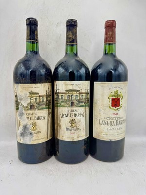 Lot 57 - 3 magnums Mixed 2003 Leoville and Langoa Barton