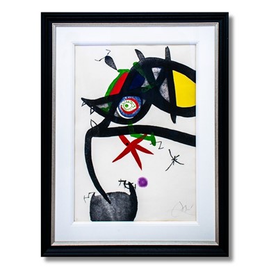 Lot 155 - Joan Miro (Spanish 1893-1983), 'Quatre Colors Aparien El Món (Four Colours Will Beat the World)', 1975