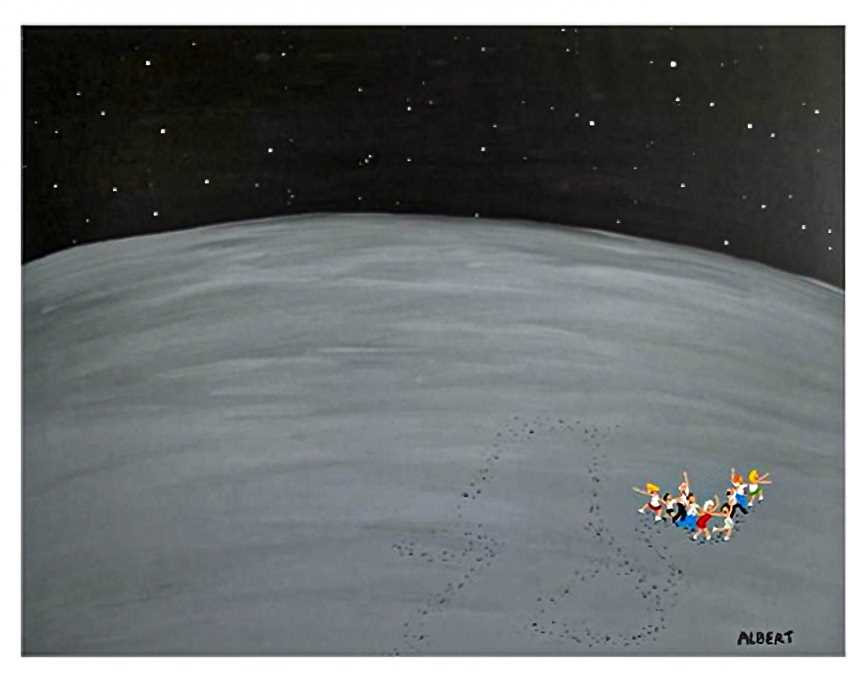 Lot 114 - Albert Willem (Belgian 1979-), 'A Bit Lost...But We Party On! (Space)', 2020
