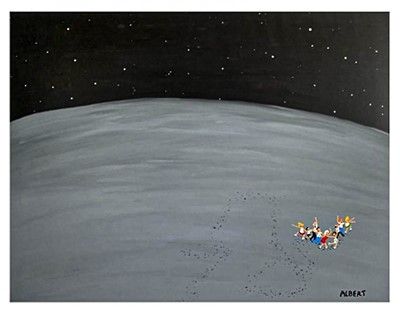 Lot 114-Albert Willem (Belgian 1979-), 'A Bit Lost...But We Party On! (Space)', 2020