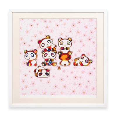 Lot 184 - Takashi Murakami (Japanese 1962-), 'Baby Pandas Cuddling! Yay!', 2022
