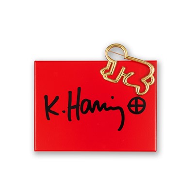 Lot 129 - Keith Haring (American 1958-1990), 'Untitled (Baby Pin)', 1989