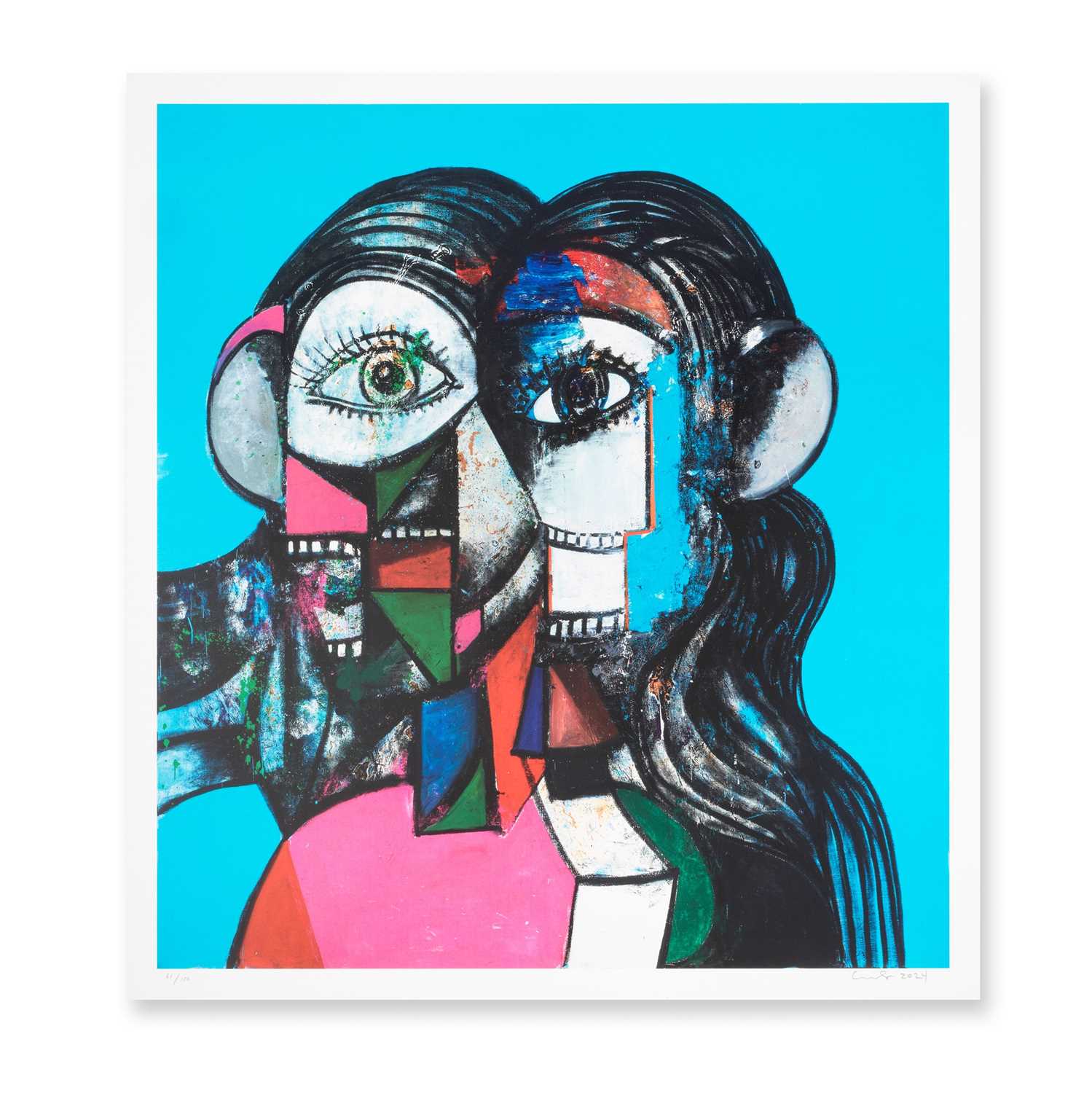 Lot 91 - George Condo (American 1957-), 'Prismatic Head Composition', 2024