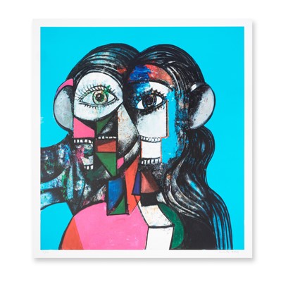 Lot 91 - George Condo (American 1957-), 'Prismatic Head Composition', 2024