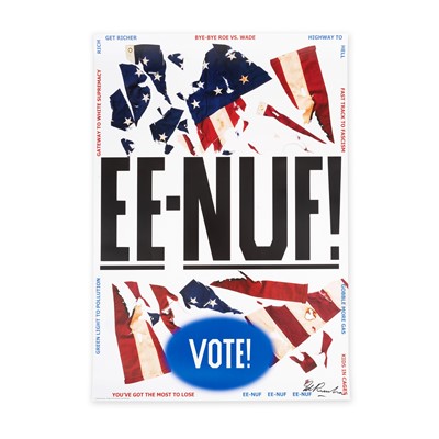 Lot 82 - Ed Ruscha (American 1937-), 'EE-NUF!', 2020