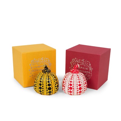 Lot 197 - Yayoi Kusama (Japanese 1929-), Pumpkin (Yellow & Black and Red & White) 2016