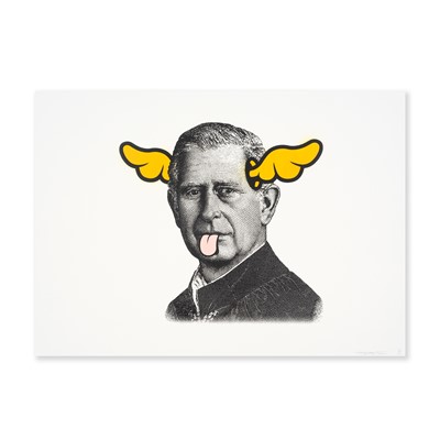 Lot 192 - D*Face (British 1978-), 'Dog Save The King (Hand Finished Yolk Variant)', 2025