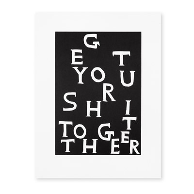 Lot 66 - David Shrigley (British 1968-), 'Get Your Shit Together', 2021