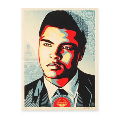 Lot 261 - Shepard Fairey (American 1970-), 'Muhammad Ali - Heavyweight Ideals', 2023