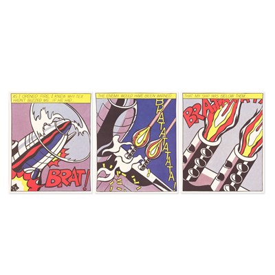 Lot 94 - Roy Lichtenstein (American 1923-1997), 'As I Opened Fire (Triptych)', 1966