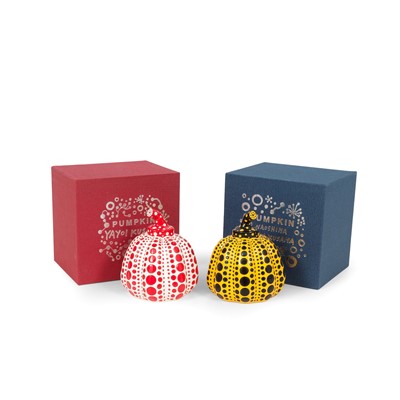 Lot 111 - Yayoi Kusama (Japanese 1929-2026), ‘Pumpkin (Yellow & Black and Red & White)’, 2016