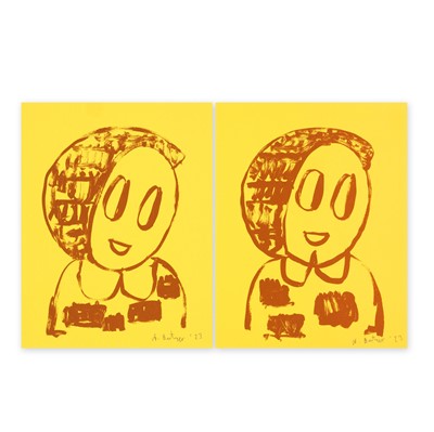 Lot 13 - André Butzer (German 1973-), 'ohne Titel (E598 & E599)', 2023
