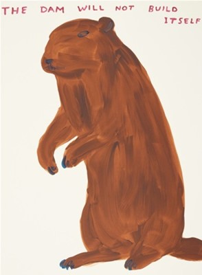 Lot 71 - David Shrigley (British 1968-), 'The Dam Will Not Build Itself', 2023