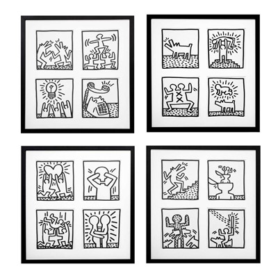 Lot 129a - Keith Haring (American 1958-1990), '16 Colouring Book Plates, from Tony Shafrazi Catalogue', 1982