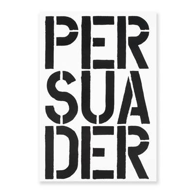 Lot 16 - Christopher Wool (American 1955-), 'Persuader, from Black Book', 1989