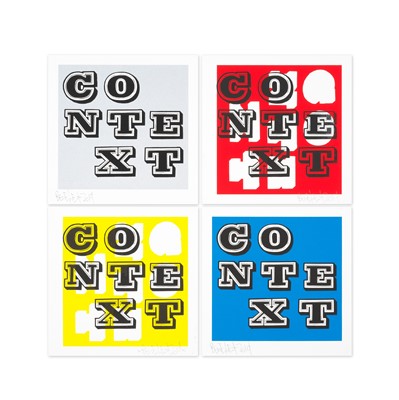 Lot 189 - Ben Eine (British 1970-), 'Context (Red, Blue, Yellow & Silver)', 2019