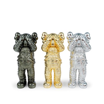 Lot 175 - Kaws (American 1974-), 'Holiday Space (Gold, Silver & Black)', 2020