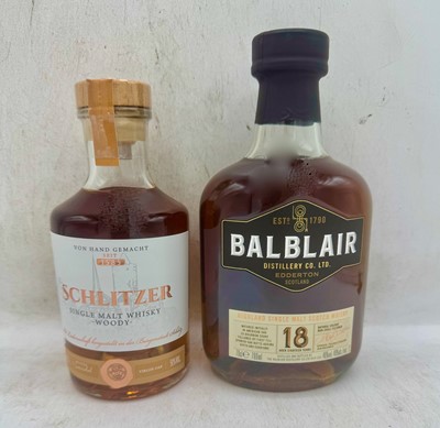 Lot 88 - 2 bottles Mixed Balblair and Schlitzer