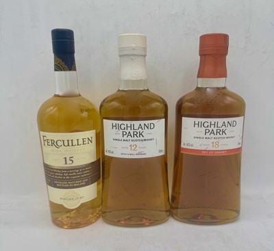 Lot 95 - 3 bottles Mixed Fercullen and Highland Park