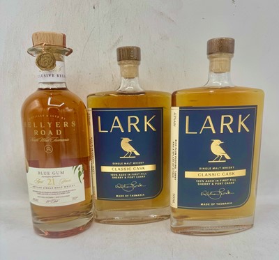Lot 120 - 3 bottles Mixed Lark and Hellyers Road