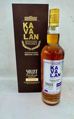 Lot 157 - 1 bottle Kavalan Solist Peated Single Cask Strength
