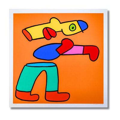 Lot 184 - Thierry Noir (French 1958-), 'Boxing (Orange)', 2024