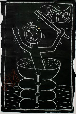 Lot 177 - Keith Haring (American 1958-1990), 'Untitled (Subway Drawing)', circa 1980