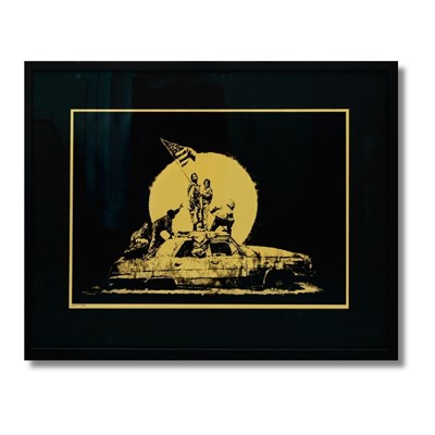 Lot 164 - Banksy (British 1974-), 'Gold Flag', 2008