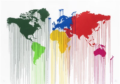 Lot 242 - Zevs (French b.1977), ‘Liquidated Atlas World Wide’, 2010