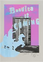 Lot 236 - Jamie Reid & James Cauty (Collaboration), ‘Boudica Is Coming’, 2018