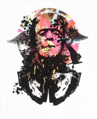 Lot 243 - Miss Bugs (British), 'Monsters Of Spin (Frankenstein, Elveria & Godzilla)', 2008