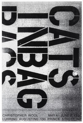 Lot 10 - Christoper Wool (American b.1955) , 'Cats In A Bag', 1991