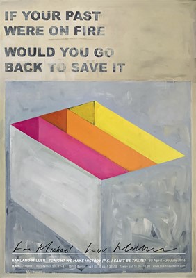 Lot 27 - Harland Miller (British b.1964), 'If Your Past Were On Fire Would You Go Back To Save It', 2016