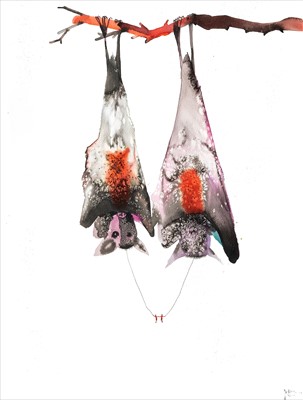 Lot 371 - David Choe (American b.1976), 'Bat Fags', 2010, unique