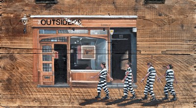 Lot 96 - Pete Hawkins (Panamanian b.1980), 'Study For The Outsiders', 2013, unique