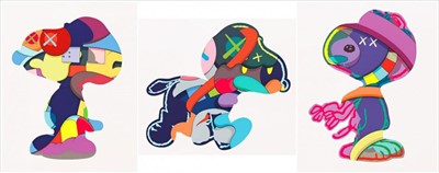 Lot 390 - Kaws (American b.1974), 'No One's Home, Stay Steady & The Things That Comfort', 2015
