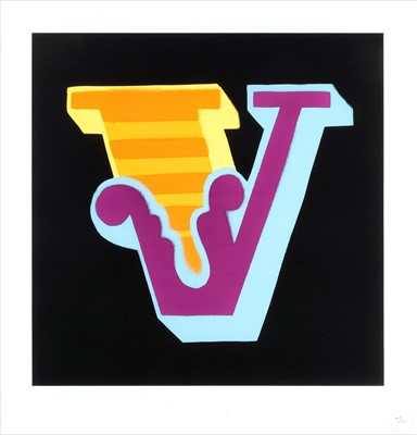 Lot 150 - Ben Eine (British b.1970), ‘V’, 2017