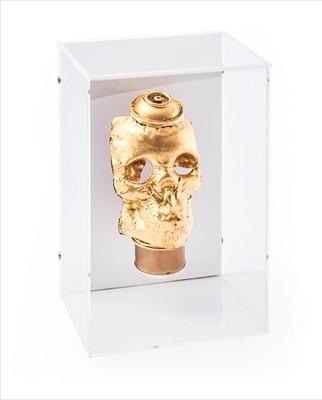 Lot 148 - Beejoir (British b.1979), 'Gold Skull', 2008