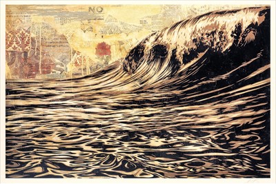 Lot 273 - Shepard Fairey (American b.970), 'Dark Wave', 2019