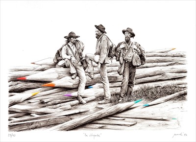 Lot 250 - Paco Pomet (Spanish b.1970), 'Los Dibujantes/The Draughtsmen', 2017