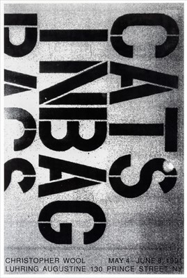 Lot 27 - Christoper Wool (American b.1955) , 'Cats In A Bag', 1991