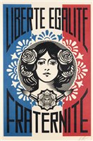 Lot 310 - Shepard Fairey (American b.1970), 'Liberte, Egalite, Fraternite', 2018